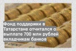 Фонд поддержки в Татарстане отчитался о выплате 700 млн рублей вкладчикам банков