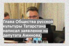 Глава Общества русской культуры Татарстана написал заявление на депутата Аминова