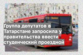 Группа депутатов в Татарстане запросила у правительства ввести студенческий проездной