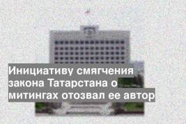 Инициативу смягчения закона Татарстана о митингах отозвал ее автор