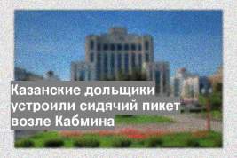 Казанские дольщики устроили сидячий пикет возле Кабмина