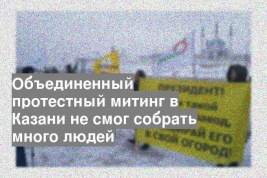 Объединенный протестный митинг в Казани не смог собрать много людей