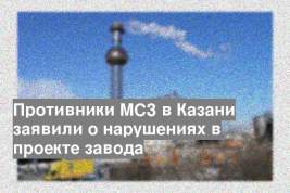 Противники МСЗ в Казани заявили о нарушениях в проекте завода