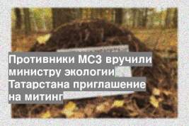 Противники МСЗ вручили министру экологии Татарстана приглашение на митинг