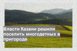 Власти Казани решили поселить многодетных в пригороде