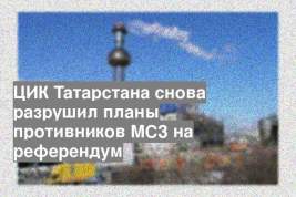 ЦИК Татарстана снова разрушил планы противников МСЗ на референдум