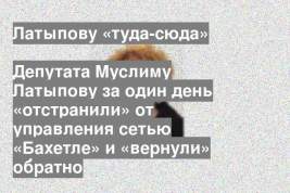 Депутата Муслиму Латыпову за один день «отстранили» от управления сетью «Бахетле» и «вернули» обратно