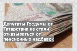 Депутаты Госдумы от Татарстана не стали отказываться от пенсионных надбавок