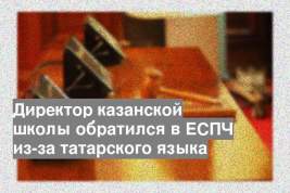 Директор казанской школы обратился в ЕСПЧ из-за татарского языка