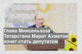 Глава Минсельхоза Татарстана Марат Ахметов хочет стать депутатом