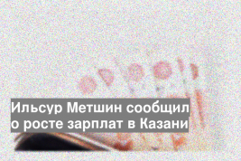 Ильсур Метшин сообщил о росте зарплат в Казани