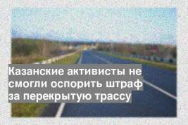 Казанские активисты не смогли оспорить штраф за перекрытую трассу