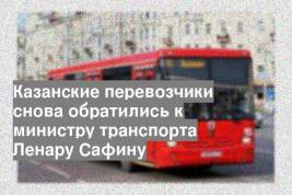 Казанские перевозчики снова обратились к министру транспорта Ленару Сафину