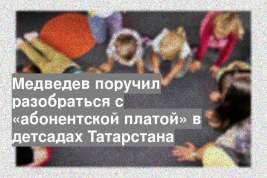 Медведев поручил разобраться с «абонентской платой» в детсадах Татарстана