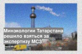 Минэкологии Татарстана решило взяться за экспертизу МСЗ