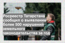 Росреестр Татарстана сообщил о выявлении более 500 нарушений земельного законодательства за год