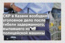 СКР в Казани возбудил уголовное дело после гибели задержанного, выпавшего из полицейской машины