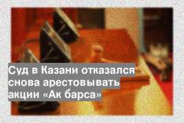 Суд в Казани отказался снова арестовывать акции «Ак барса»