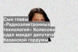 Сын главы «Радиоэлектронных технологий» Колесова сдал мандат депутата Казанской гордумы