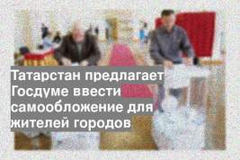 Татарстан предлагает Госдуме ввести самообложение для жителей городов