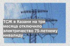 ТСЖ в Казани на три месяца отключило электричество 75-летнему инвалиду