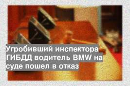 Угробивший инспектора ГИБДД водитель BMW на суде пошел в отказ