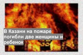 В Казани на пожаре погибли две женщины и ребенок