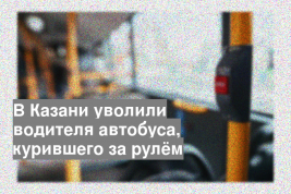 В Казани уволили водителя автобуса, курившего за рулём