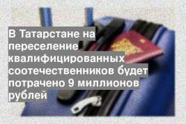 В Татарстане на переселение квалифицированных соотечественников будет потрачено 9 миллионов рублей