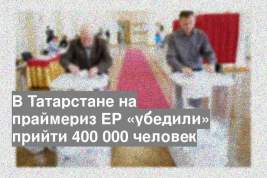 В Татарстане на праймериз ЕР «убедили» прийти 400 000 человек