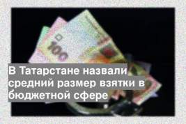 В Татарстане назвали средний размер взятки в бюджетной сфере
