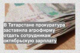 В Татарстане прокуратура заставила агрофирму отдать сотрудникам октябрьскую зарплату