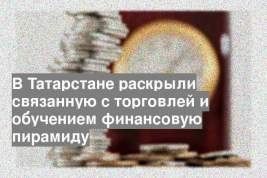 В Татарстане раскрыли связанную с торговлей и обучением финансовую пирамиду
